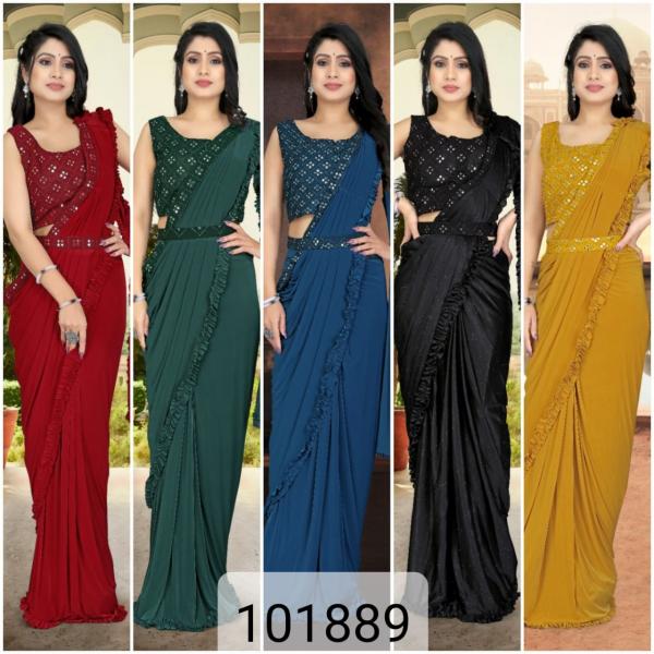 Amoha Trendz 101889 Fancy Ready To Wear Saree Collection